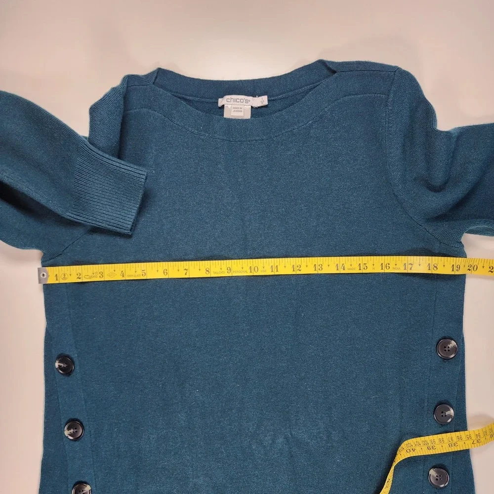 Chico's Women's Cashmere Blend Sweater‎ Size M Minimalist Coastal